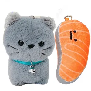 Очаровательные магнитные куколки-подвески щенок, котенок и косточка для рюкзака плюш высотой 8см 77 SEVEN DREAM