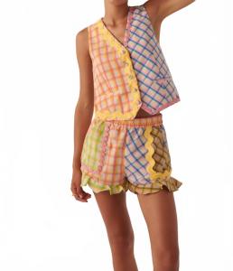 Азорский жилет с глубоким V-вырезом в разноцветной гамме CELiA B, мультиколор