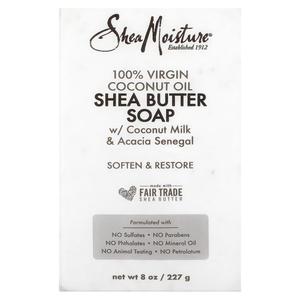 SheaMoisture Мыло с маслом ши и 100% кокосовым маслом первого отжима, 8 унций (227 г)