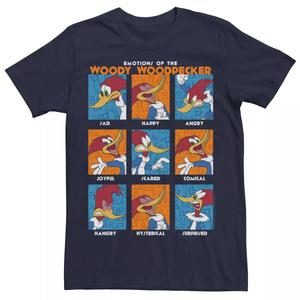 Мужская винтажная футболка с плакатом и панелью Woody Woodpecker Emotions Licensed Character