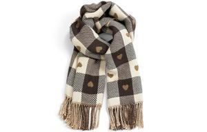 Youyoulan Полиэстеровый вязаный шарф женский, Khaki