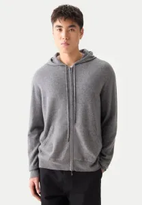 Кардиган с капюшоном на молнии Gobi Cashmere, Dim Gray
