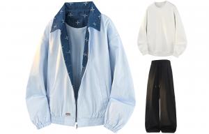 Повседневная спортивная одежда Unisex WARRIOR, moon синий+белый+черный[free diy badge]