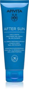 Безопасный для пчел после загара охлаждающий и успокаивающий гель-крем для лица и тела после загара Apivita, 200 мл