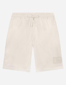 Габардиновые шорты с логотипом DG Dolce&Gabbana, бежевый