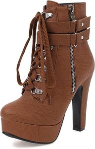 Ботинки Scaoruki Classic Platform Booties, 102 Brown