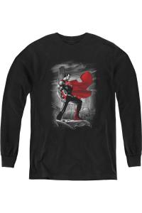 Футболка с длинным рукавом Superman Metropolis Guardian для детей Gildan, черный