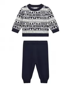 Комплект для мальчиков из свитера с длинным рукавом и брюк Guess, мультиколор