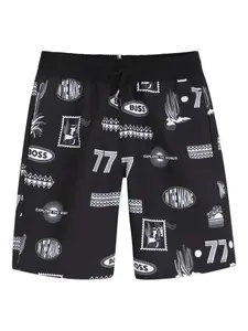 Плавки-шорты с эластичным поясом Boss Kidswear, черный