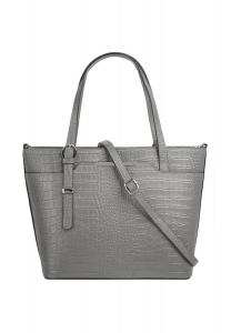 Сумочка, натуральная кожа, производство Италия Cluty, серый