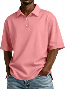 Рабочая поло для мужчин с коротким рукавом и боковым разрезом