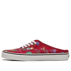 Кроссовки authentic breathable wear-resistant non-slip low tops casual skateboarding shoes red Vans, красный