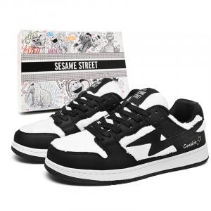 Теплые, нескользящие, амортизирующие, износостойкие, легкие, низкие, унисекс, кроссовки для скейтбординга SESAME STREET, Candy Mismatched[Best Seller]
