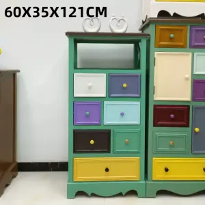 Yu Senyi Комод для гостиной из массива дерева в скандинавском стиле, 5 ящиков, готов к использованию, коричневый