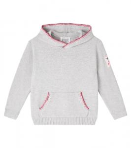 Вышитая вязаная толстовка из хлопковой смеси Scotch & Soda Kids, Grey Melange