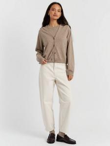 Короткий прямой кардиган из шерсти Chinti & Parker, Warm Oatmeal