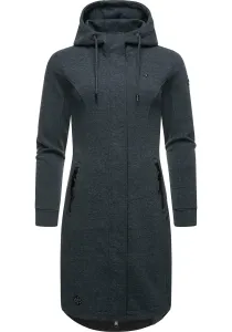 Полупальто Ragwear "Letti Long", переходная куртка из флиса с капюшоном, черный