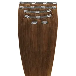 Накладные волосы gold24 clip-in extensions #4 braun - 60 cm Gold24, #12 hellbraun - 50 cm, количество 1 шт.