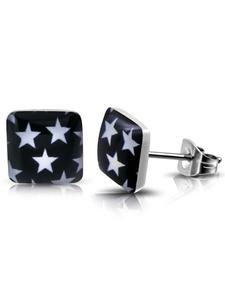 Bungsa Черные серьги-гвоздики