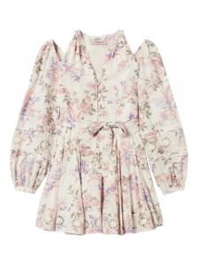 Платье с цветочным принтом TWINSET, белый