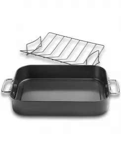 Жаровня для запекания индейки из углеродистой стали с антипригарным покрытием, 41 см Arch Studio, черный