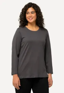 Топ с длинными рукавами цвета хаки Ulla Popken, Anthracite