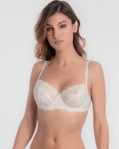 Кружевной бюстгальтер на косточках с цветочным принтом Playtex, белый