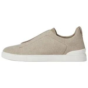 Ermenegildo Zegna Кроссовки для скейтбординга Zegna Triple Stitch Oasi Low Top, мужские, серо-коричневые