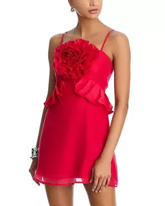Мини-Платье Rosette - эксклюзив Aqua, красный