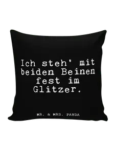 Подушка Mr & Mrs Panda 40x40 Ich steh, черный