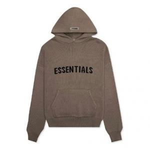 Толстовка fw20 knit logo hoodie 'taupe' Fear Of God Essentials, серый