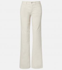 Прямые брюки из хлопкового вельвета Carlyl The Row, Ice