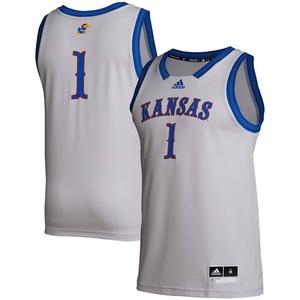 Мужская футболка adidas # Grey Kansas Jayhawks Swingman Adidas, цвет Kns Grey