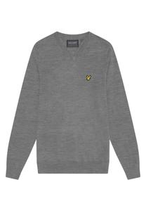 Джемпер V NECK Lyle & Scott, серый