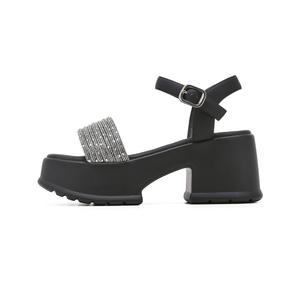 C°BANNER Женские сандалии на одной застежке черные, цвет Black