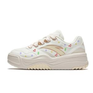 ANTA Дышащие, увеличивающие рост, нескользящие низкие кеды для скейтбординга Women's White