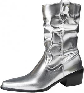 Женские красивые, стильные, сексуальные, милые короткие ботинки LYYSKY. Пожалуйста, ознакомьтесь с таблицей размеров и описанием товара. Размеры: US2-US15 / EU32-EU48, Silver