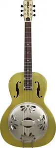 Gretsch Грец G9202 Honey Dipper Special с круглой грифом, корпус из латуни, резонаторная гитара Bell Bronze