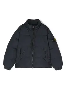 Пуховик с логотипом Compass Stone Island Junior, синий