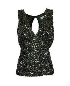 Рубашка с широкими плечами и V образным вырезом P.A.R.O.S.H., зеленый