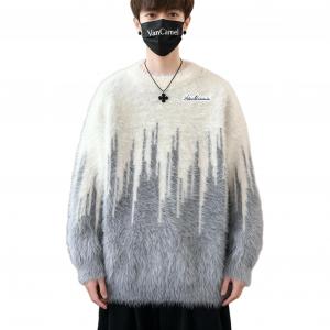 Свитер Unisex Crew Neck Moderate VanCamel, белый светло-серый мультиколор