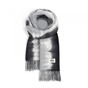 Jeep Полиэстеровый вязаный шарф унисекс, Black Gray