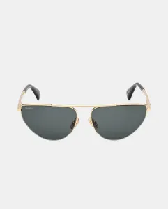 Женские солнцезащитные очки «кошачий глаз» в металлической оправе золотого цвета Max Mara, золотой