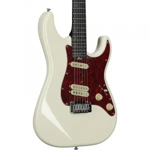 Электрогитара Schecter MV-6 с грифом из черного дерева, цвет Olympic White