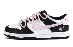 Nike Данк устойчивые к истиранию низкие скейтборд-кроссовки унисекс черно-розовые