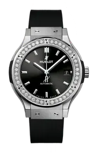 Часы Hublot Сlassic fusion titanium с бриллиантами