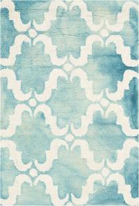 Ковер SAFAVIEH, 61 x 92 см, Dip Dye Collection Turquoise/Ivory DDY536D ручной работы марокканский акварельный премиум шерстяной