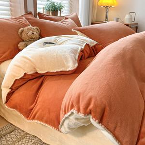 Disney Пододеяльник 180х220 см из толстого флиса, двусторонний, цвет Shell Caramel