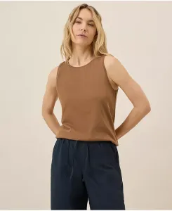 Женская майка с высоким воротом из мягкого органического хлопка Softspun Pact, коричневый