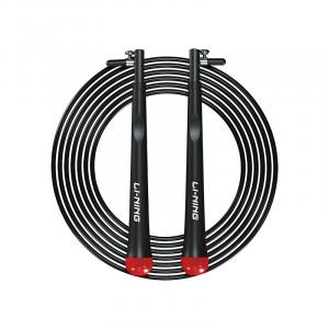 Фитнес-тренировка неучтенная скакалка для взрослых Steel Wire Rope, пластиковый контроллер, длина шнура 3м LINING, черный